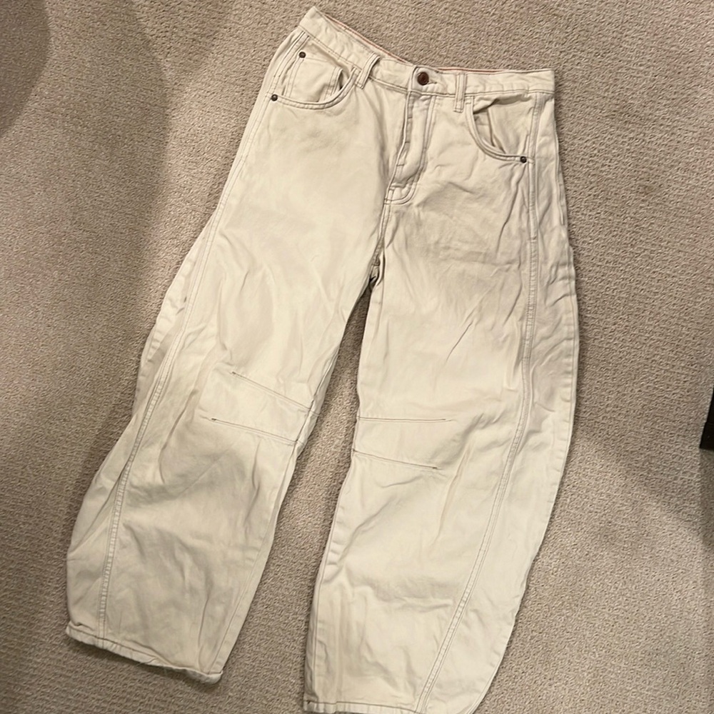 Free People mid rise barrel jean